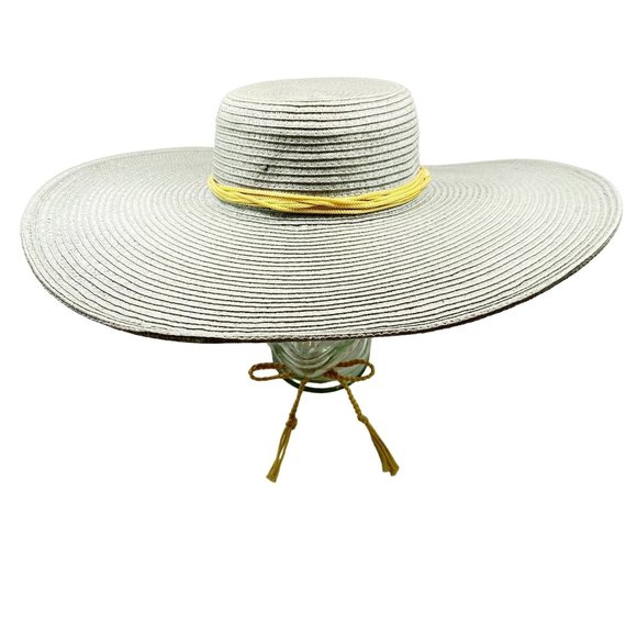 Blue Gray Wide Brim Flat Top Sun Hat main image 15
